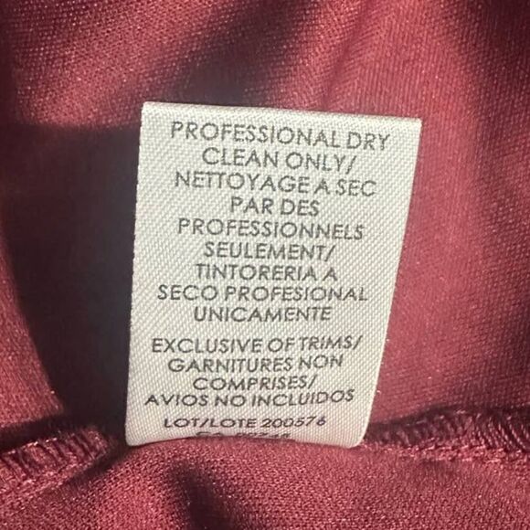 JS Collections Elle Sweetheart Tea Length Dress Women's 10 Burgundy Midi NWOT - Picture 9 of 10